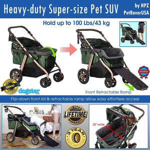 large dog stroller used Buy Green Camouflage Pet Stroller for Small, Medium or Large Dogs & Cats– HPZ Pet Rover