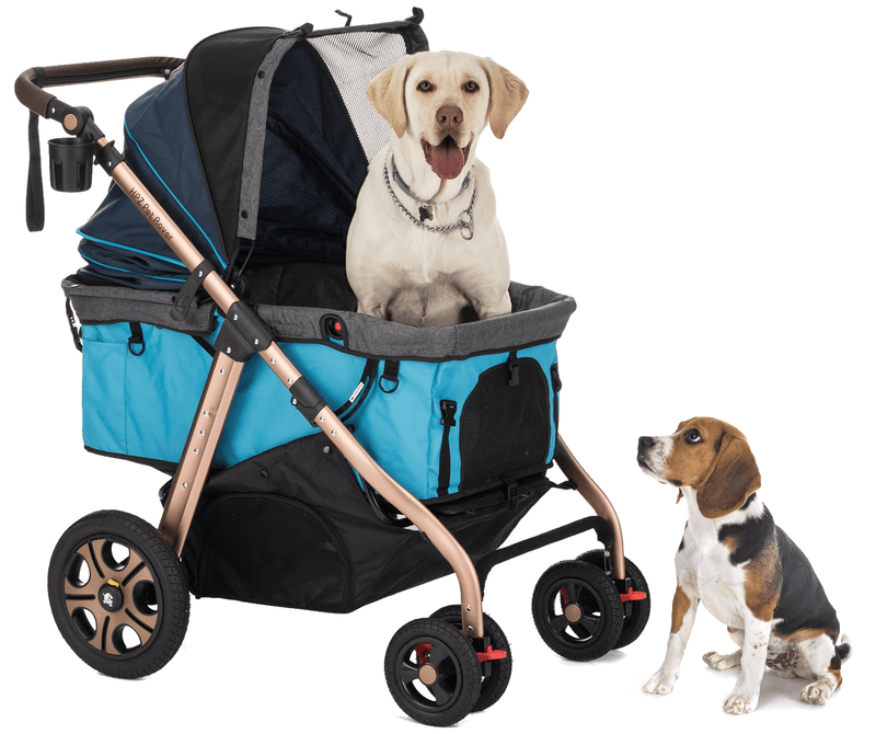 HPZ PET ROVER TITAN HD Premium Super size Stroller SUV for Small Medium Large X Large Dogs Cats and Pets Blue HPZ Pet Rover