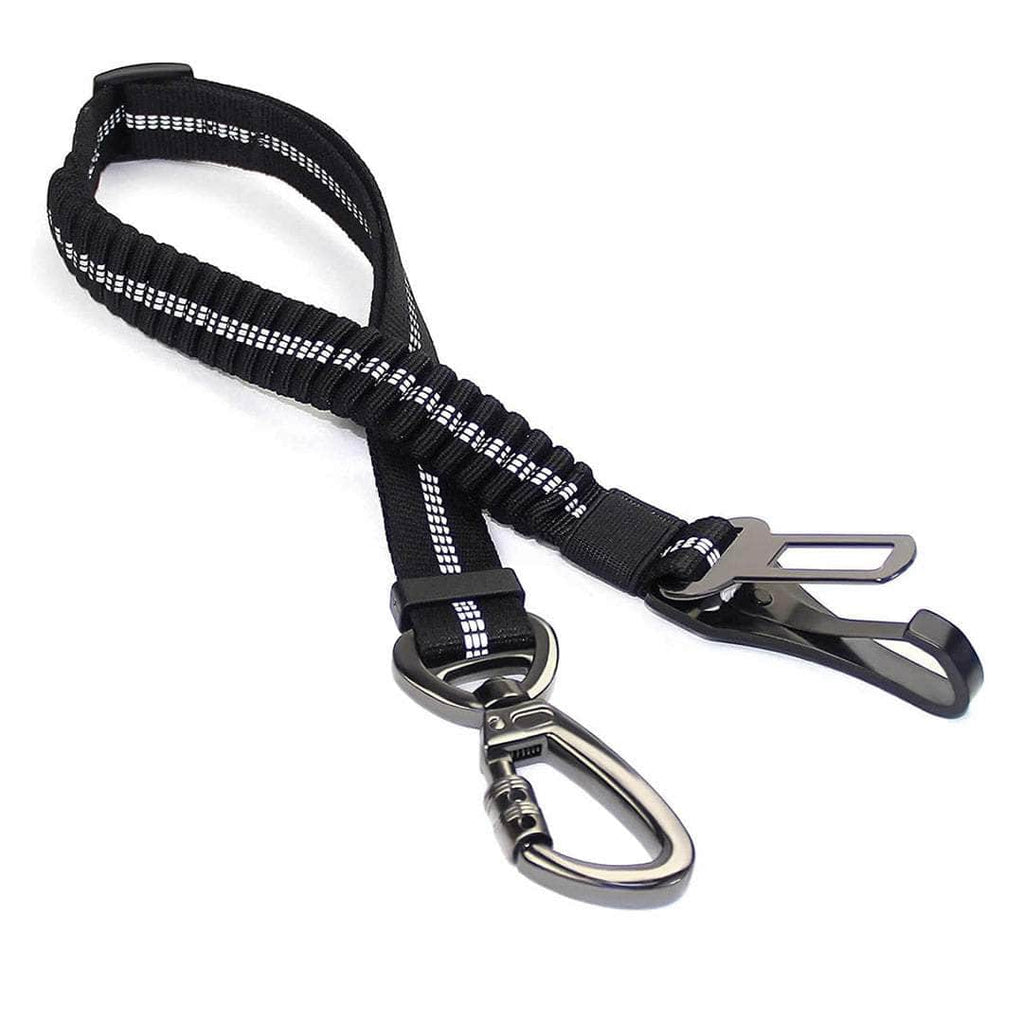 Adjustable Dog Car Seat Belt with Latch Bar Attachment and Tangle Free  Carabiner