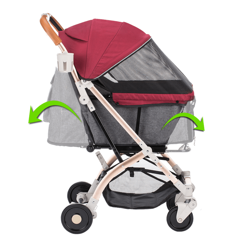 travel lite standard pet stroller HPZ™ PET ROVER LITE Premium Black Travel Stroller for Small/Medium Dog– HPZ Pet Rover