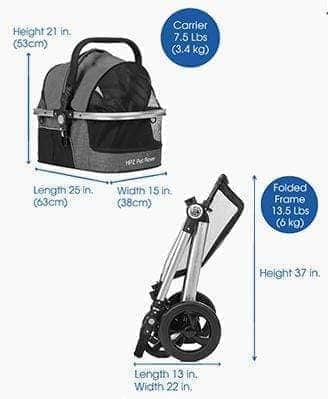 hpz pet rover prime 3-in-1 luxury dog/cat/pet stroller HPZ™ Pet Rover Prime Luxury 3-In-1 Stroller For Dogs & Cats– HPZ Pet Rover