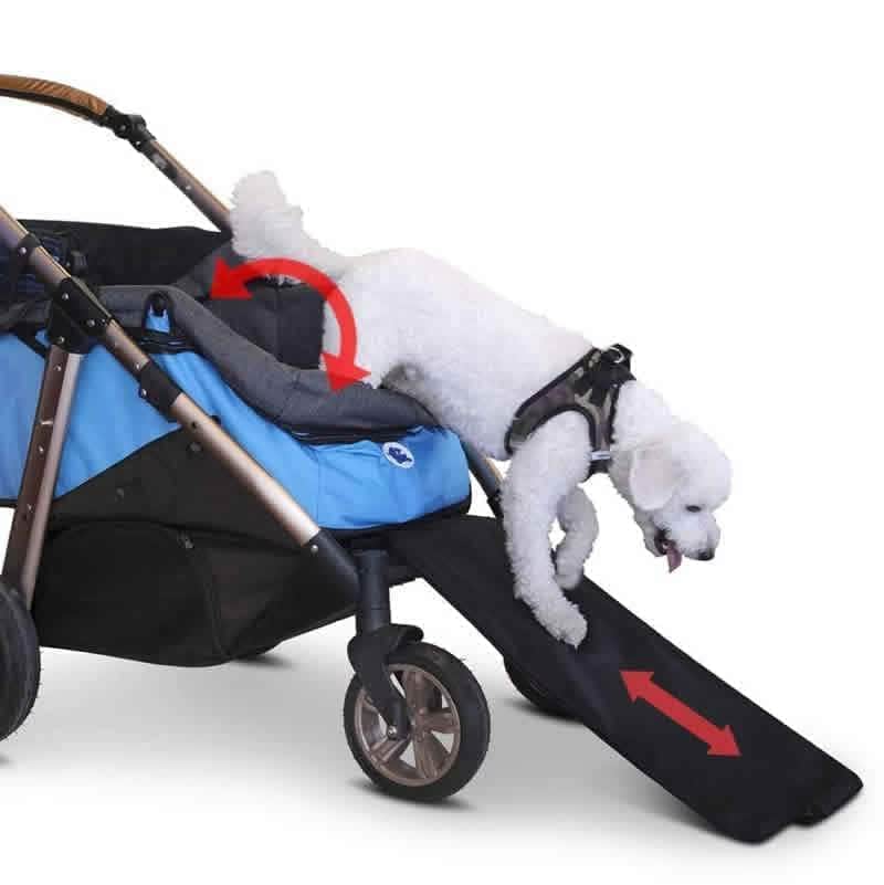 dog stroller with ramp Hpz Pet Rover Titan HD Premium Super-Size Stroller SUV For Small/Medium/Large/X-Large Dogs, Cats & Pets, Blue