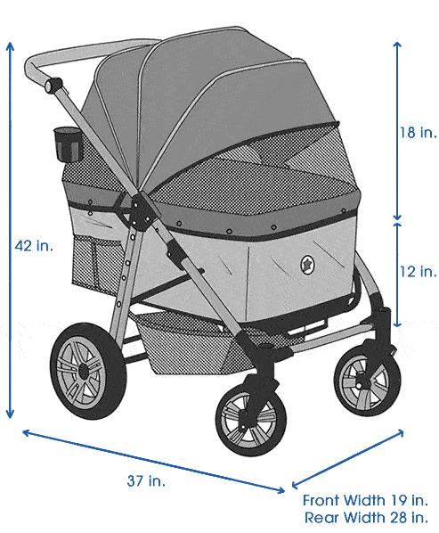 titan hd dog stroller Buy Black Pet Stroller for Small, Medium & Large Dogs and Cats– HPZ Pet Rover